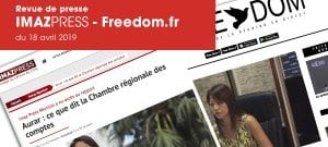 REVUE DE PRESSE : IMAZPRESS – Freedom.fr du 18 avril 2019