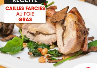 Cailles farcies au foie gras