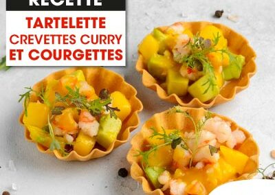 Tartelettes crevettes curry et courgettes